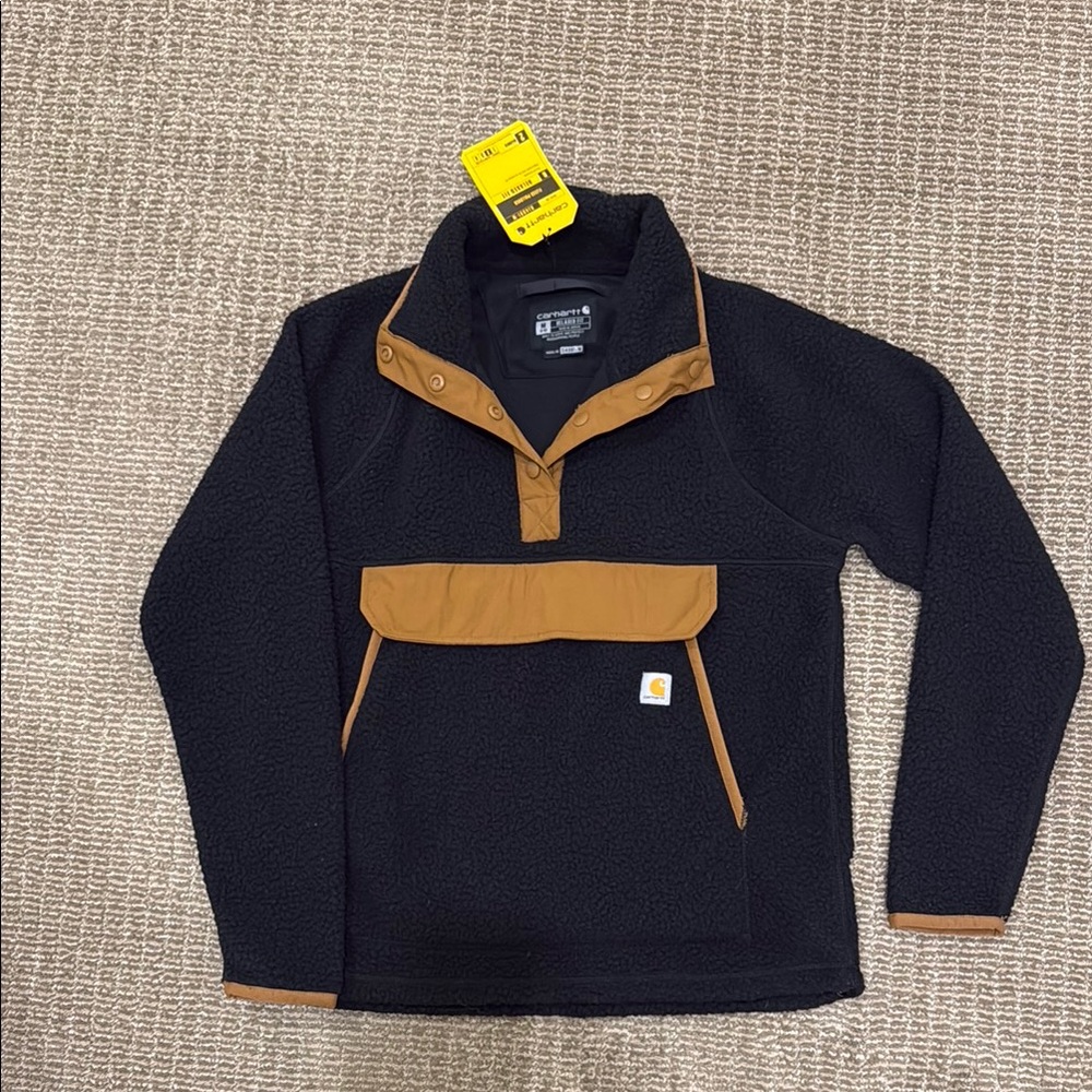 Carhartt Black and Brown Fleece Pullover